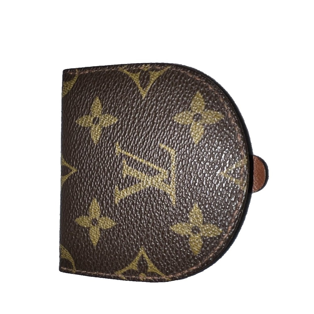 Louis Vuitton Mono Porte Monnaie Cuvette Horseshoe Coin Wallet Purse Case Brown - Picture 3 of 12